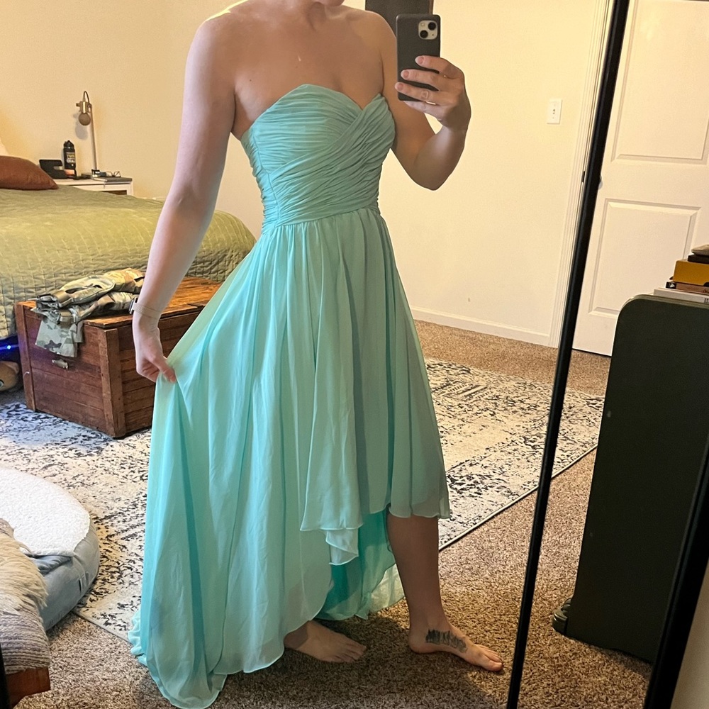 Morilee Bridesmaid dress - teal high low